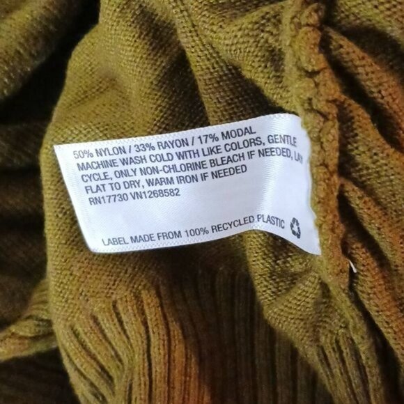 Isabel Maternity Sweater Olive Green Pullover Ruched V Neck Womens Size XS - Picture 7 of 7